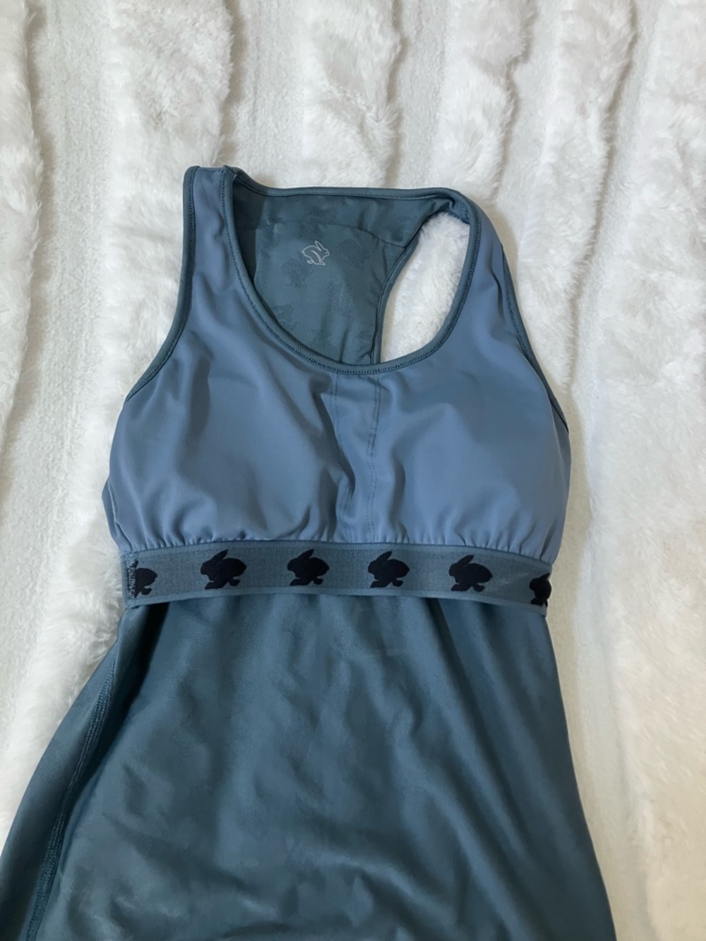 Rabbit Performance Racerback Tank Top in Slate Blue - Picture 5 of 6